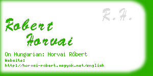robert horvai business card